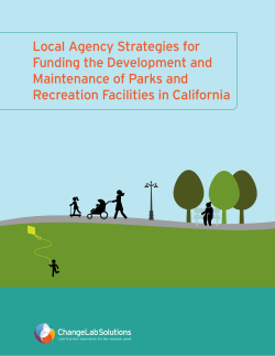 Local Agency Strategies for Funding the Development and