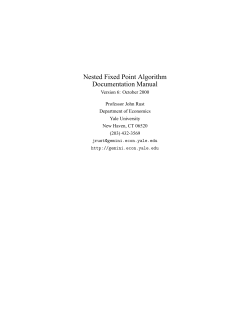 Nested Fixed Point Algorithm Documentation