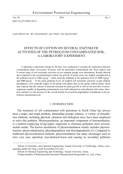 Effects of cotton on several enzymatic activ