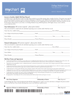 Access to Another Adult`s MyChart Record Your Information (All
