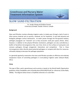 slow sand filtration - Controlled Environment Systems Research