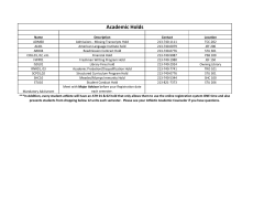 Student-Athlete Registration Holds Summary - USC Student