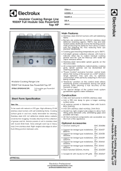 Modular Cooking Range Line 900XP Full Module Gas
