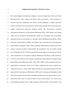 Supplemental material - Literature review The meteorological