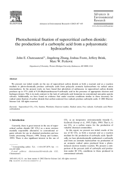 Photochemical fixation of supercritical carbon dioxide: the