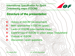 International Specification for Sprint Orienteering maps (ISSOM)