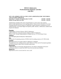 EDCO Collaborative Professional Development Activities Fall 2014