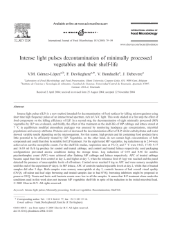 Intense light pulses decontamination of minimally