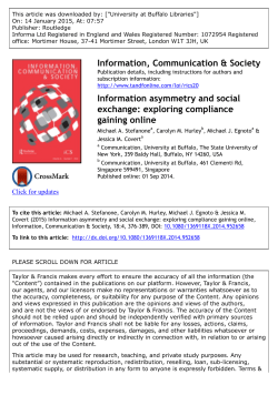 Information asymmetry and social exchange