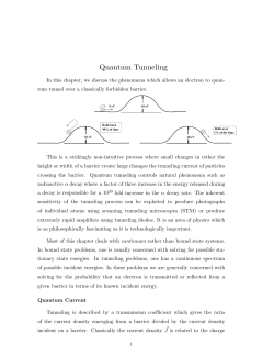 Quantum Tunneling