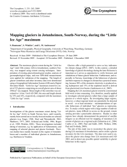 Mapping glaciers in Jotunheimen, South-Norway
