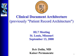 CDA Header Document identification