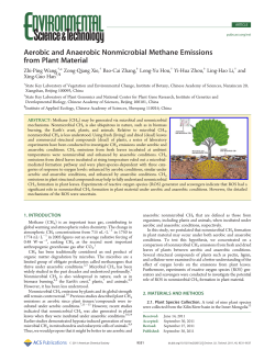 Aerobic and Anaerobic Nonmicrobial Methane Emissions from Plant
