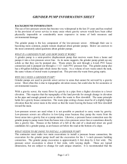 grinder pump information sheet