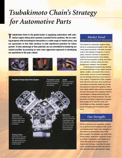 Tsubakimoto Chain`s Strategy for Automotive Parts