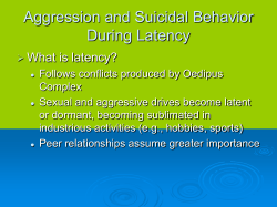 Aggression and Suicidal Behavior During Latency