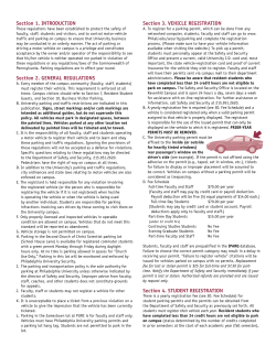 Section 1. INTRODUCTION Section 2. GENERAL REGULATIONS