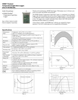 HOBO Pendant Temperature/Light Data Logger (Part # UA-002-xx)