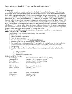 Eagle Mustangs Baseball: Player and Parent Expectations