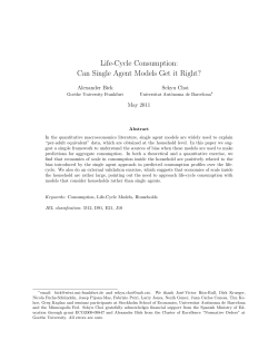 Life-Cycle Consumption: Can Single Agent Models Get it Right?