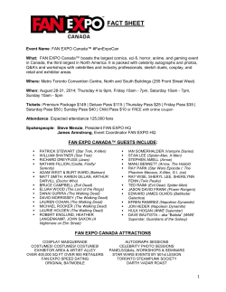 fact sheet - Fan Expo Canada