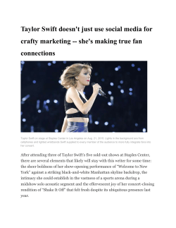 Taylor Swift Social Media Marketing