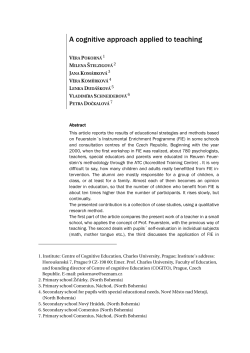 A cognitive approach applied to teaching