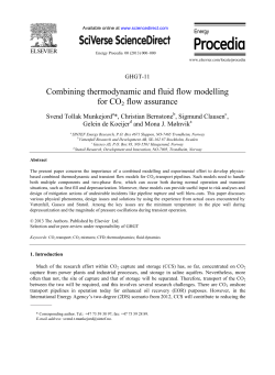 Combining thermodynamic and fluid flow modelling for CO2 flow