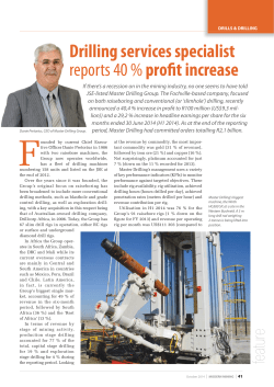 Drilling services specialist reports 40 %profit increase