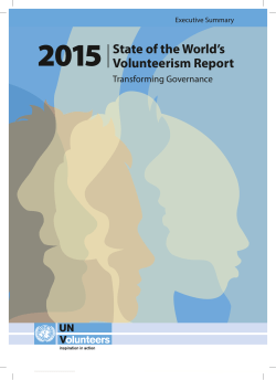 State of the World`s Volunteerism Report