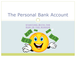 The Personal Bank Account