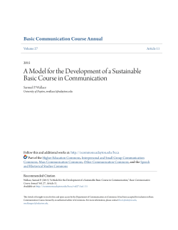 A Model for the Development of a Sustainable Basic Course in