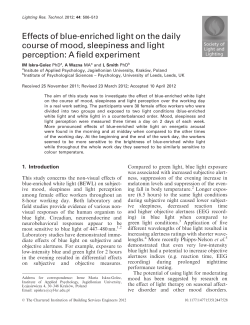 Effect of Blue-enriched light on daily mood