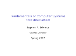 Finite State Machines - Department of Computer Science, Columbia