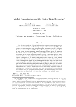 Market Concentration and the Cost of Bank Borrowing &lowast;