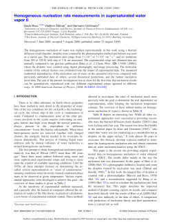 Homogeneous nucleation rate measurements in