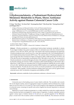 2-Hydroxymelatonin, a Predominant Hydroxylated Melatonin