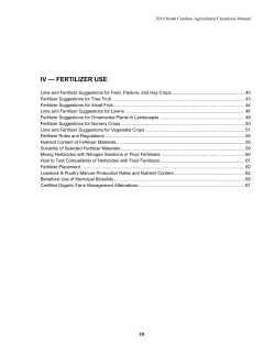 Fertilizer Use | NC State Extension Publications
