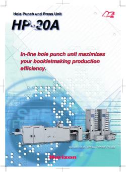 In-line hole punch unit maximizes your bookletmaking production