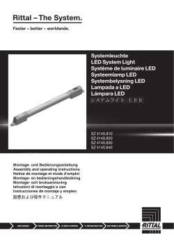 Systemleuchte LED System Light Syst&egrave;me de luminaire LED