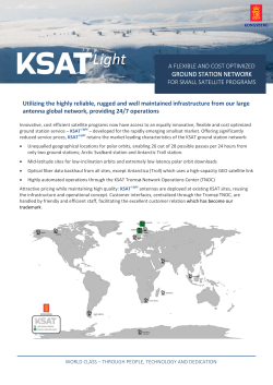 ground station network - Kongsberg Satellite Services