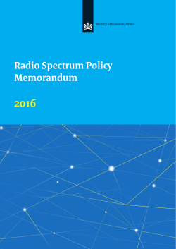 Radio Spectrum Policy Memorandum