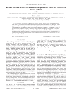 Exchange interaction between three and four coupled