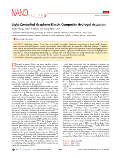 Light-Controlled Graphene-Elastin Composite Hydrogel Actuators
