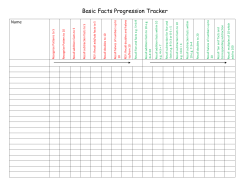 Basic Facts Progress Chart