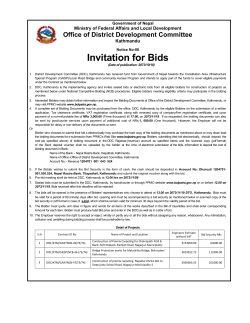 Invitation for Bids