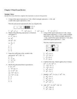 Chapter 5 Final Exam Review Answer Section