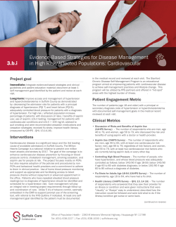 Evidence-Based Strategies for Disease Management in High Risk