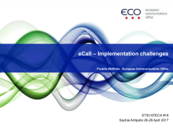 eCall &ndash; Implementation challenges