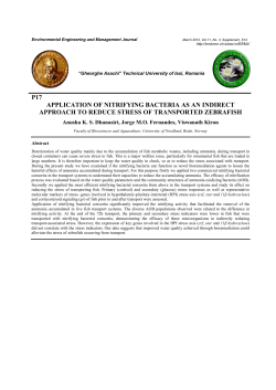 p17 application of nitrifying bacteria as an indirect approach to